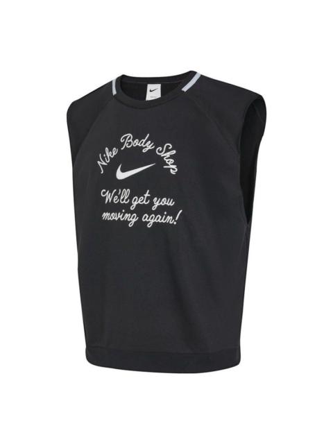 Nike Nike Dri-FIT Sleeveless Fleece Fitness Top 'Black' DX0883-010