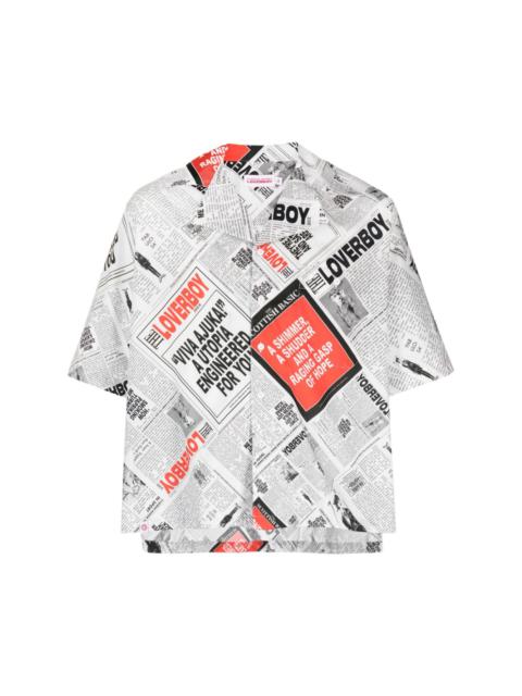 CHARLES JEFFREY LOVERBOY graphic-print organic cotton shirt