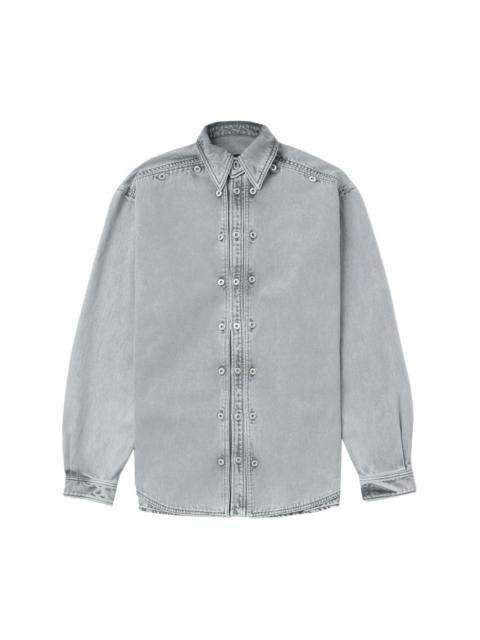Y/Project light wash layered denim shirt