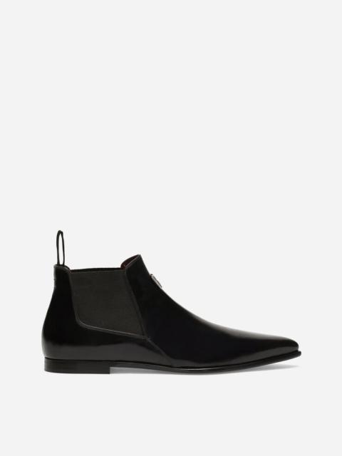 Dolce & Gabbana Brushed calfskin nappa Achille ankle boots