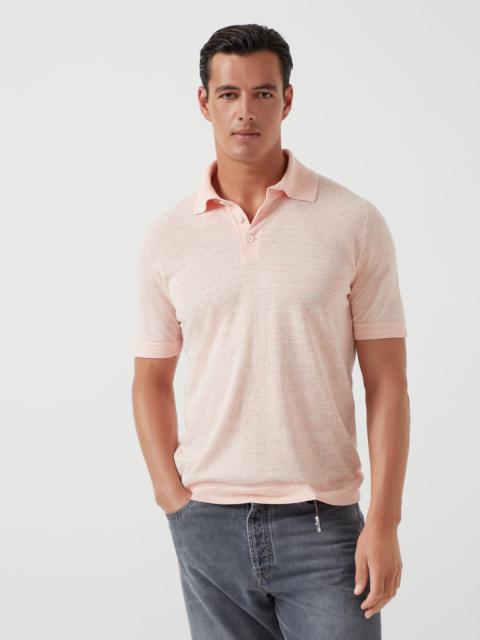 Brunello Cucinelli Linen and cotton knit polo