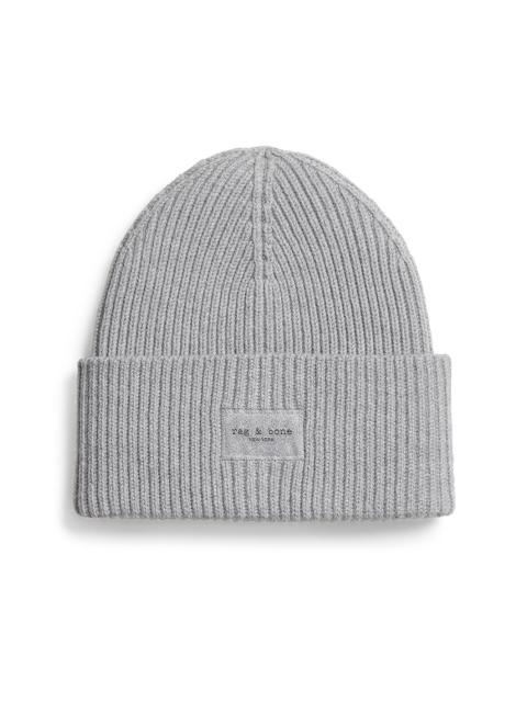 rag & bone Blake Metallic Beanie - Silver