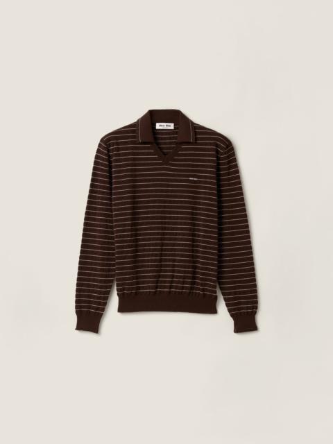 Miu Miu V-neck cotton sweater