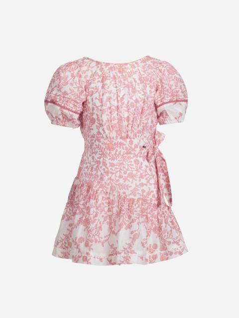 Poupette St Barth Mini Dress Chantal for girls - Pink Lazuli