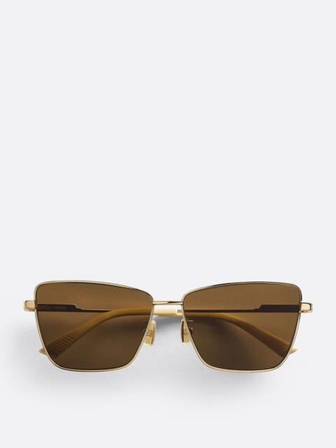 Bottega Veneta Classic Metal Square Sunglasses