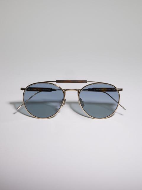 Brunello Cucinelli Sartorial Sunset titanium sunglasses