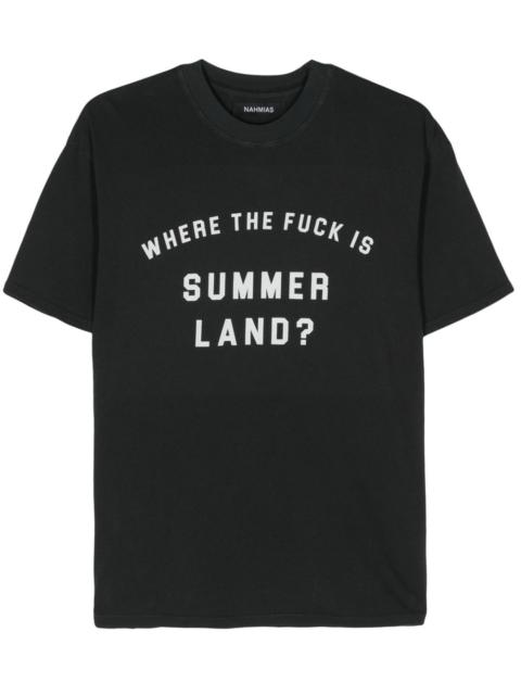 NAHMIAS slogan-print T-shirt