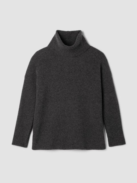 EILEEN FISHER Recycled Wool Cashmere Turtleneck Top