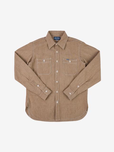 Iron Heart IHSH-363-MOC 10oz Organic Chambray Work Shirt - Mocha