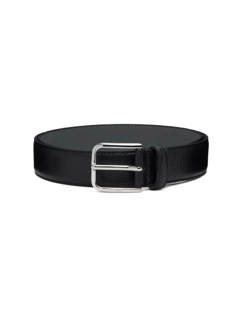 BOSS Black Italian Leather Pin-Buckle Belt