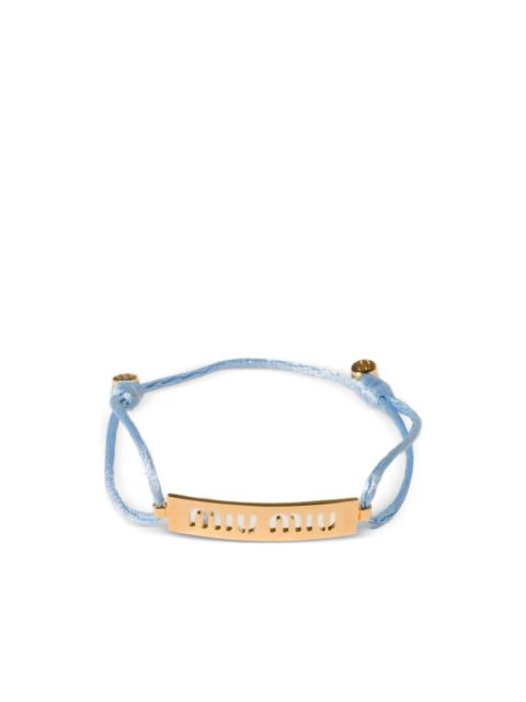 Miu Miu metal and cord bracelet