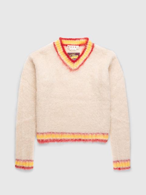 Marni Marni – Mohair Sweater Beige Multi