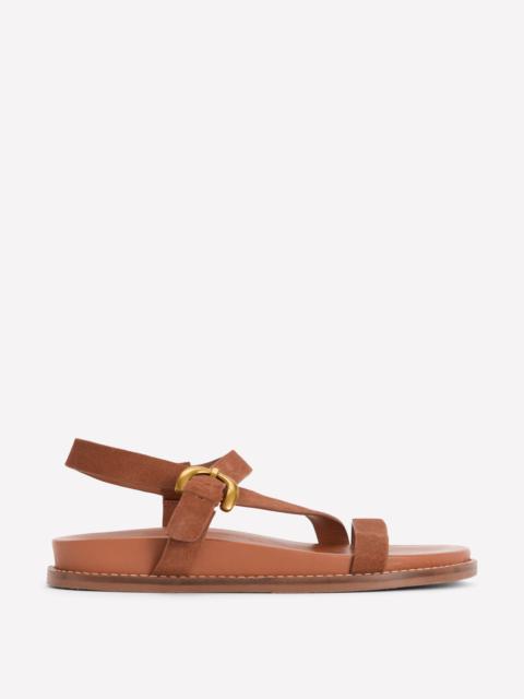 BODEN Chunky Asymmetric Sandal-Tan Suede
