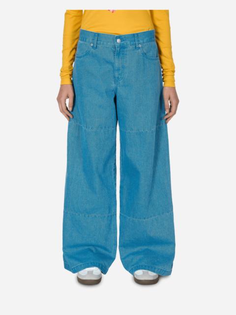 Colored Denim Wide Pants Blue