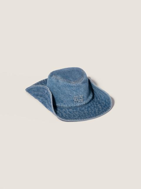 Miu Miu Washed denim cowboy hat