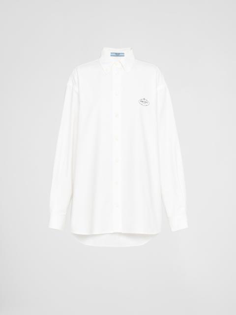 Embroidered Oxford cotton shirt