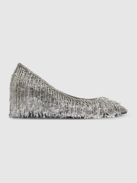 GUCCI Women's pump with beaded fringe