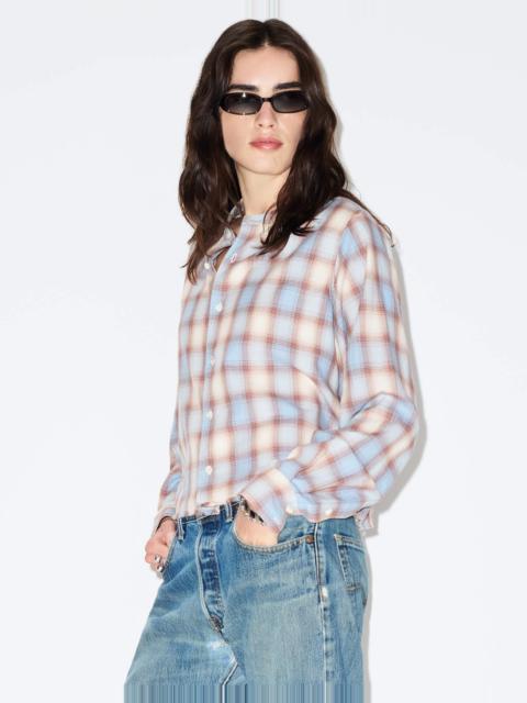 RE/DONE Bianca Shirt - Bluebell Plaid