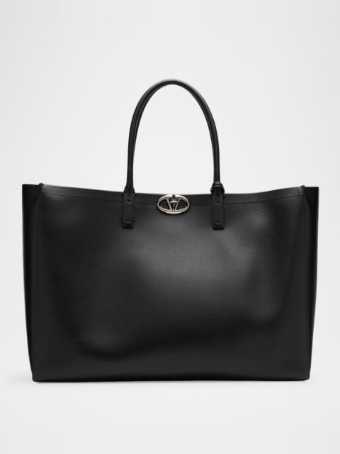 Men's East/West Leather Tote Bag