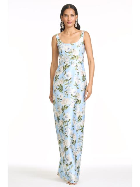 SACHIN & BABI EMBELLISHED LANA GOWN - SKY CAMELLIA