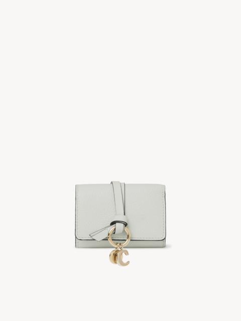 Chloé MINI ALPHABET TRI-FOLD IN GRAINED LEATHER