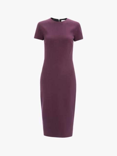 Victoria Beckham Claude Midi Dress In Fig