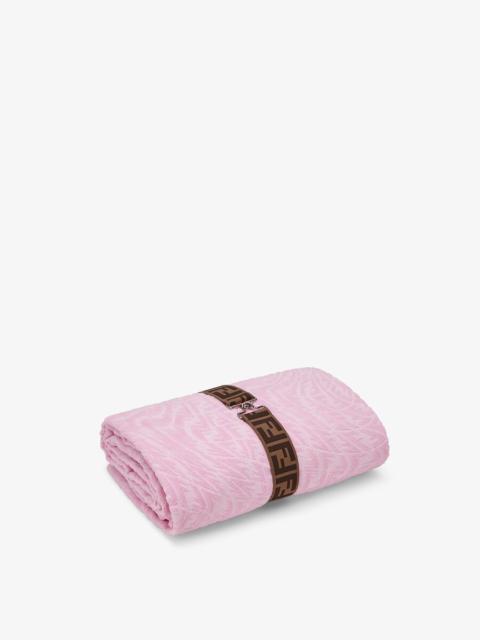 FENDI Pink fabric beach towel
