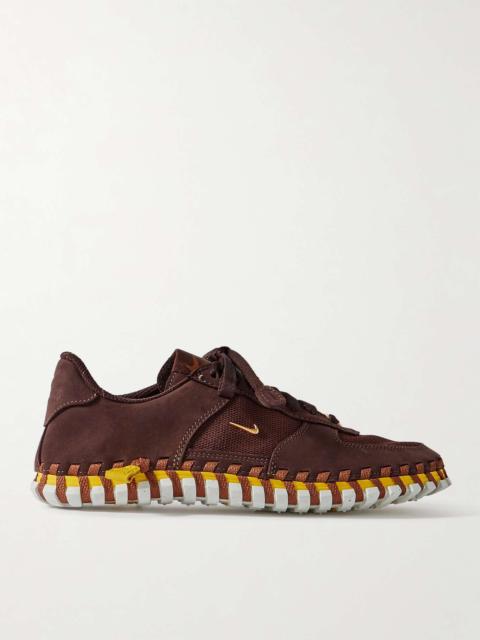 Nike + Jacquemus J Force 1 suede and mesh sneakers