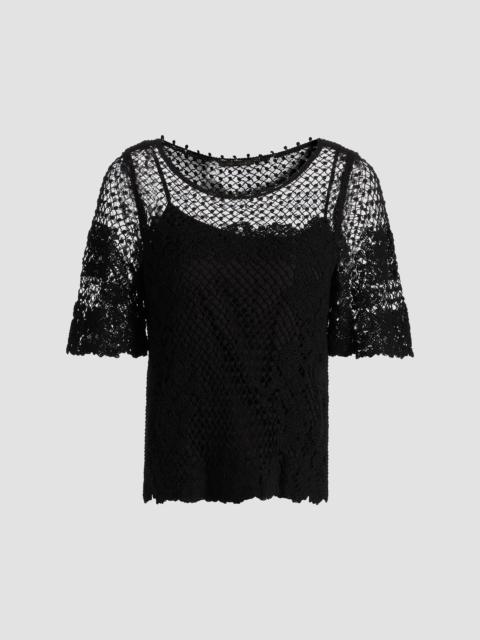 KOBI HALPERIN Women's Magnolia Crochet Blouse - Black