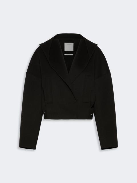 Sportmax IDONEO Oversized pure wool double fabric jacket - BLACK