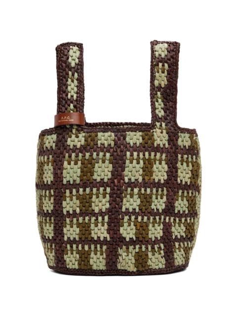 A.P.C. Brown & Green Pecan Bag
