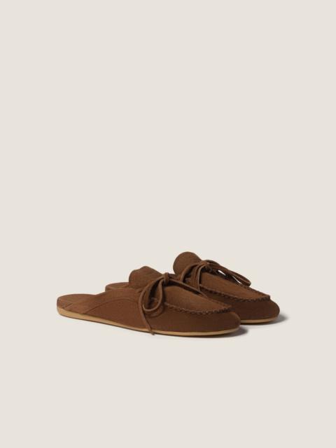 Miu Miu Suede Deck mules