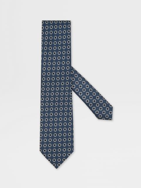 ZEGNA TEAL BLUE SILK TIE