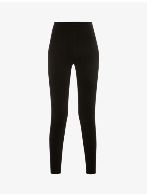 commando High-rise elasticated-waistband velvet leggings