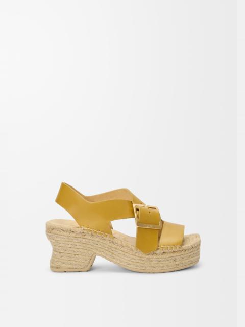 Loewe Petal espadrille platform sandal in vegetable-tanned calfskin