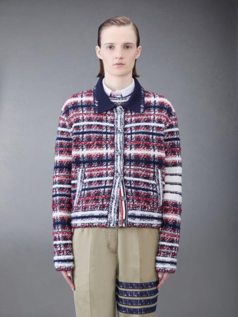 Thom Browne Merino and Mohair 4-Bar Polo Collar Bomber Jacket