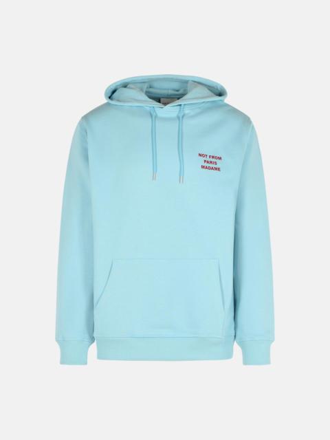 'SLOGAN' LIGHT BLUE COTTON SWEATSHIRT