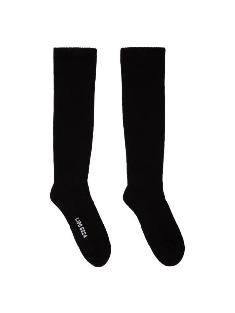 Rick Owens Black Knee High Socks