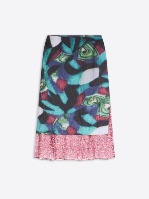 Dries Van Noten LAYERED MOIRÉ SKIRT