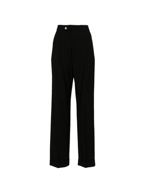 mid-rise pleated tailored trousers