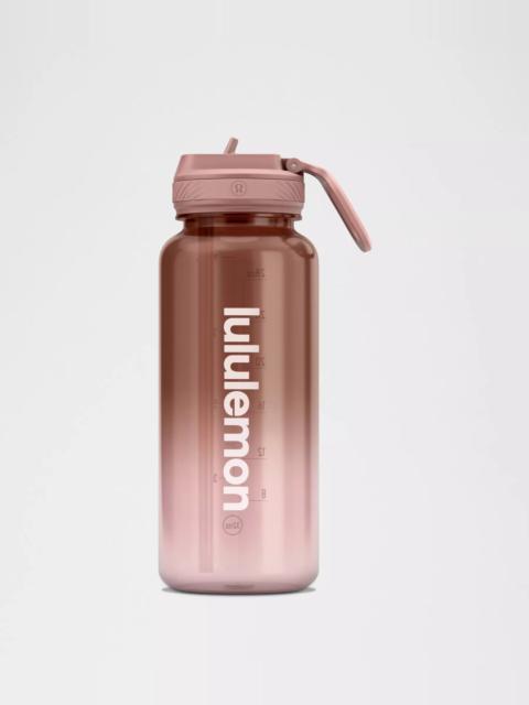 lululemon Back To Life Clear Bottle 32oz Straw Lid *Ombre