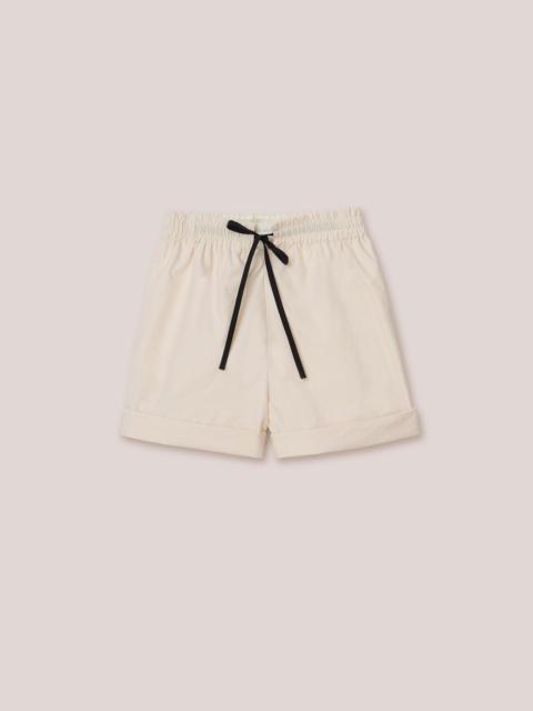 Nanushka LINDE - Heavy poplin relaxed shorts - Creme