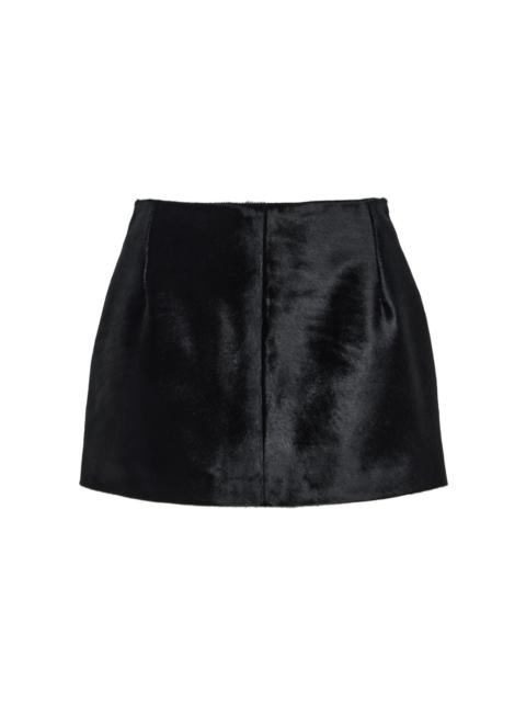 NOUR HAMMOUR Exclusive Avery Pony Hair Mini Skirt