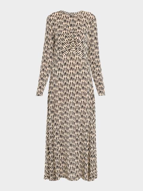 ULLA JOHNSON Naia Printed Jersey Maxi Dress