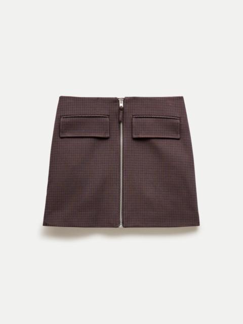 J.CREW Fairfax zipper mini skirt in four-season stretch