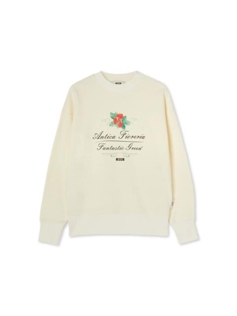 MSGM Organic cotton crewneck sweatshirt from the MSGM Fantastic Green Capsule