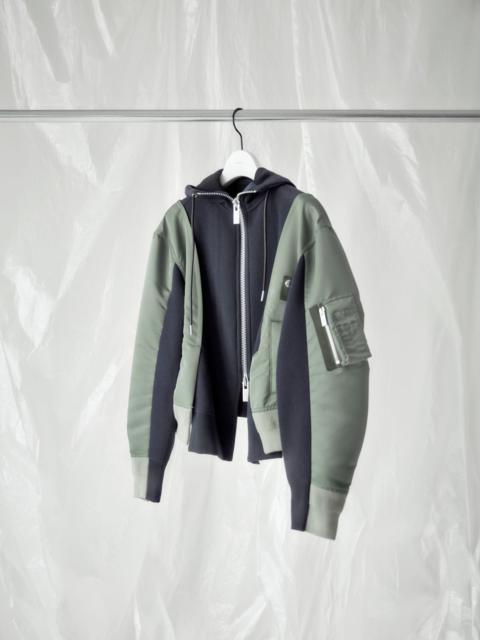 sacai Nylon Twill x Sponge Sweat Hoodie