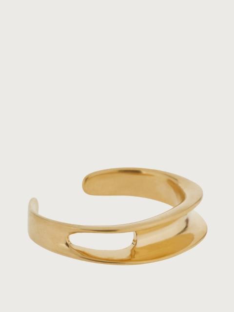 FERRAGAMO ASYMMETRICAL SCULPTURAL BRACELET - M