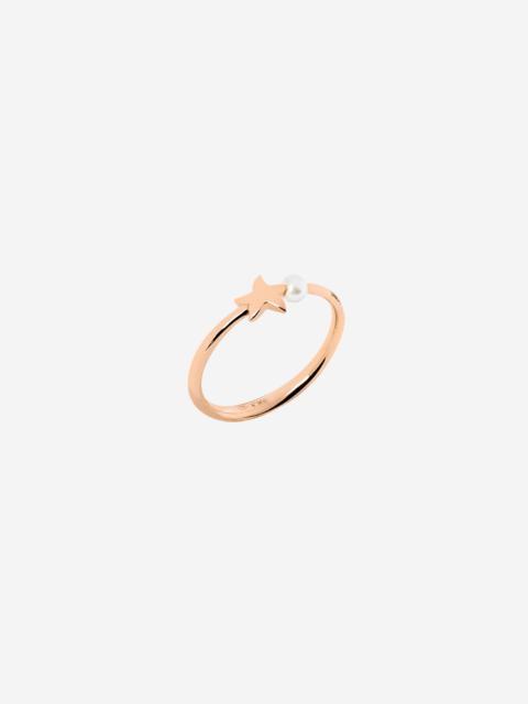 DoDo Rose Gold & Crystal Bead Star Ring