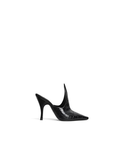 Alaïa MULES IN CROCODILE EMBOSSED CALFSKIN